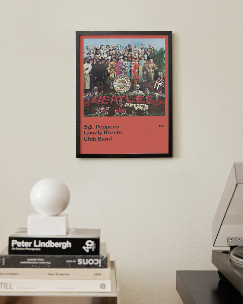 Sgt Pepper poster on wall