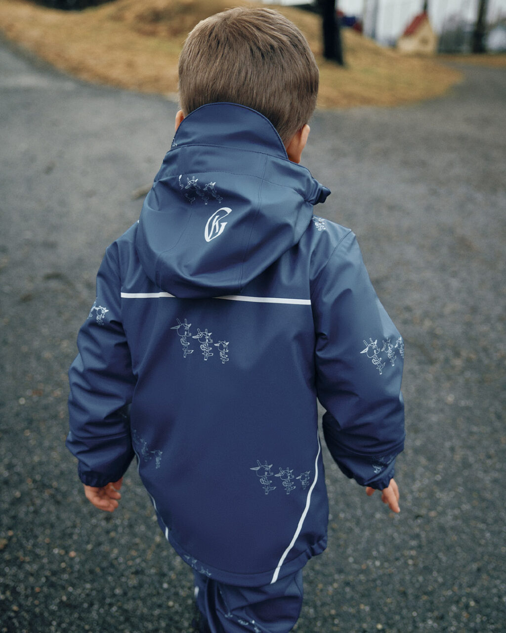 closeup rainwear jacket