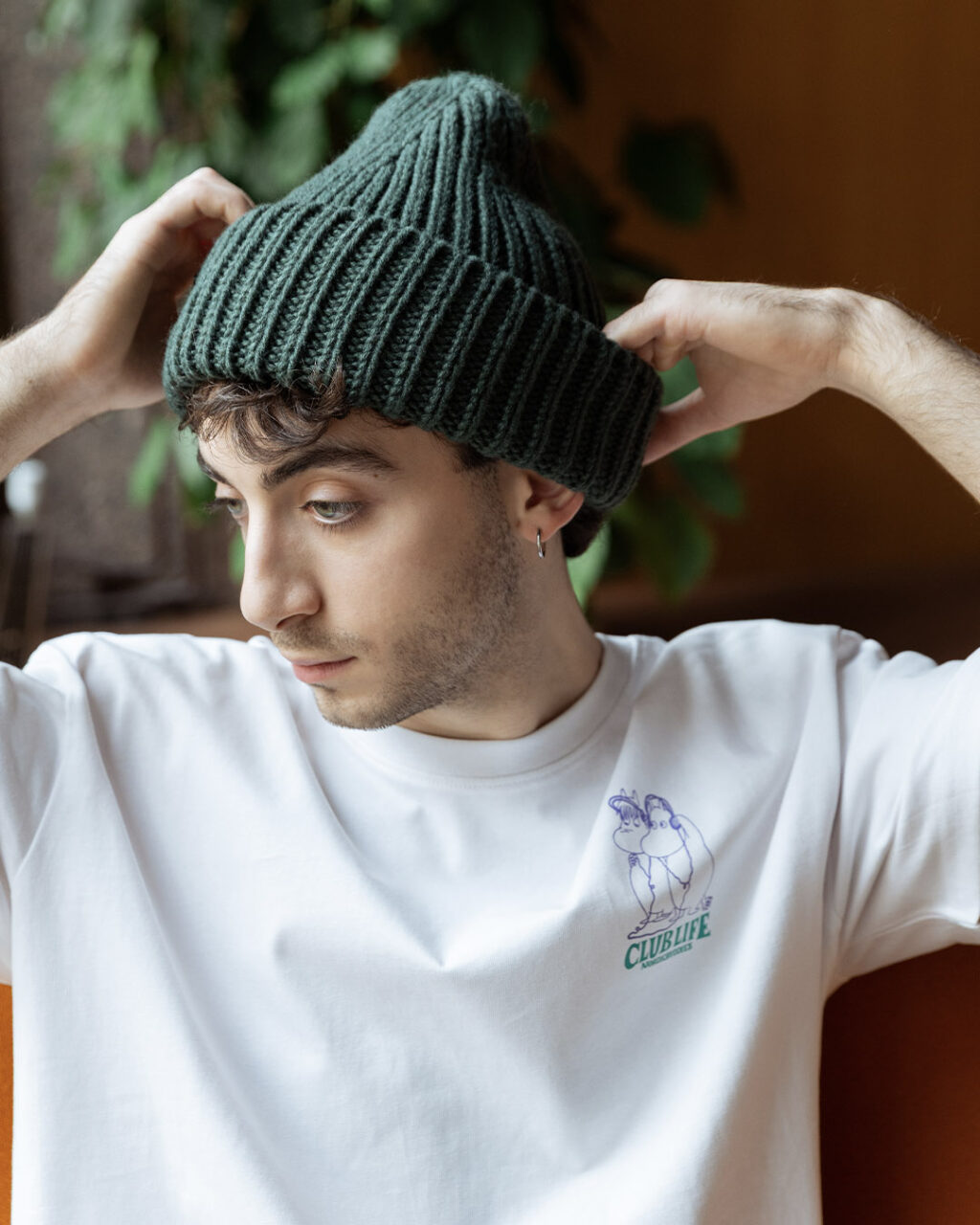 green beanie