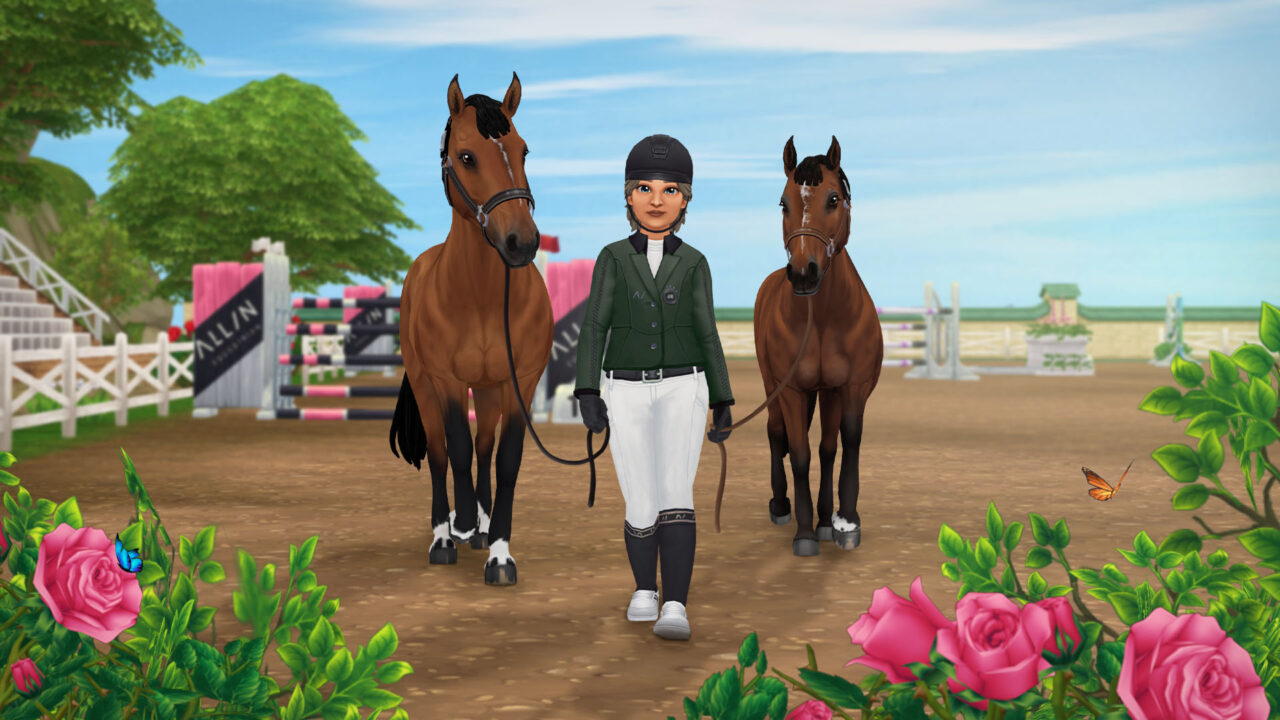 two horses and rider in star stable