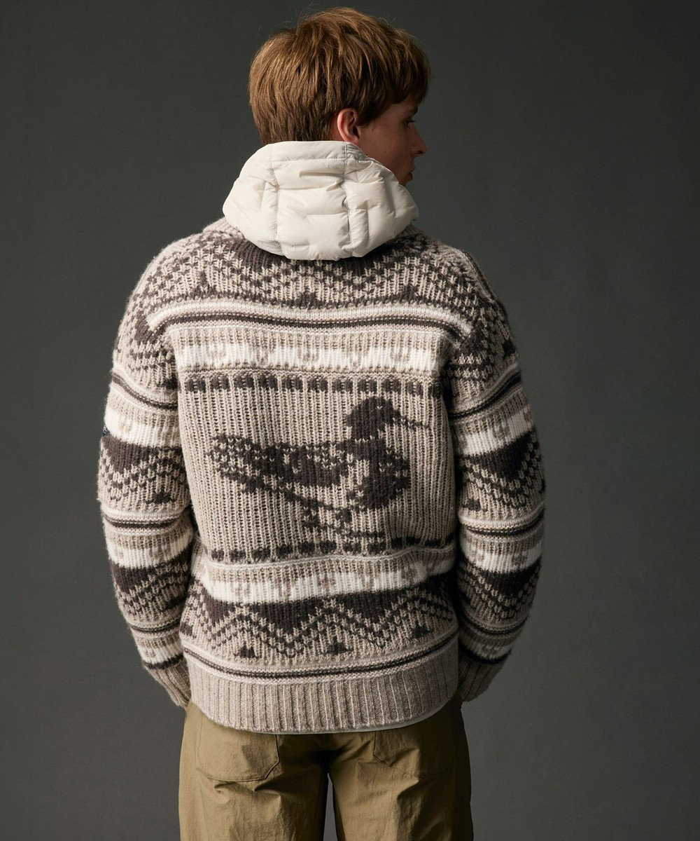 knitted cardigan brown