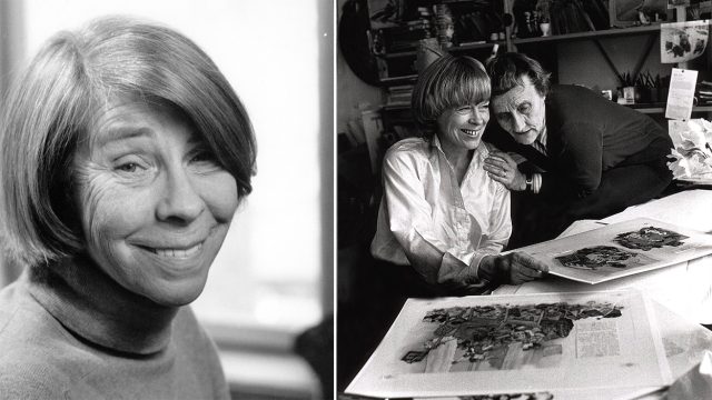 Photo of Tove Jansson and photo of Astrid Lindgren and Ilon Wikland