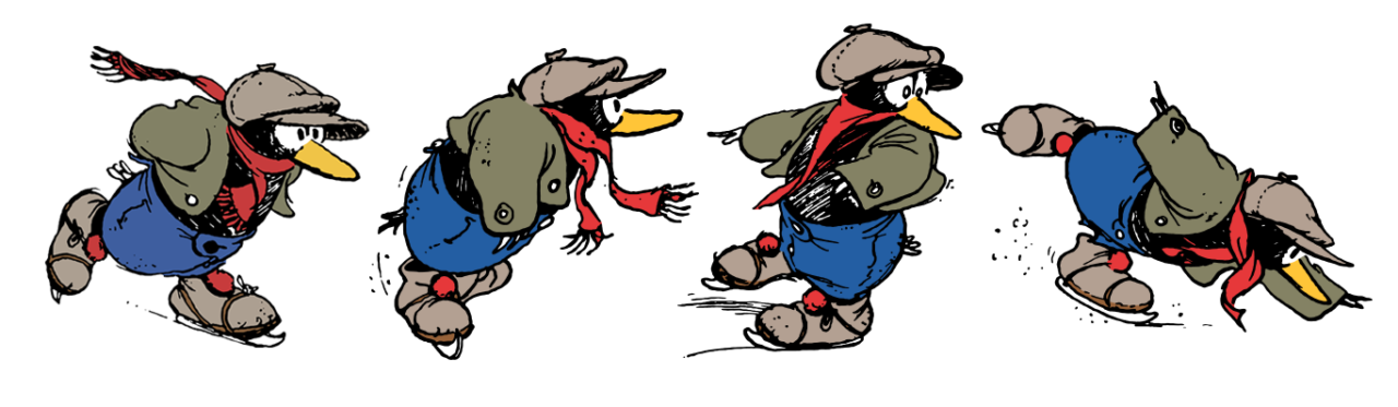 Flåklypa, Kjell Aukrust, Solan, skiis