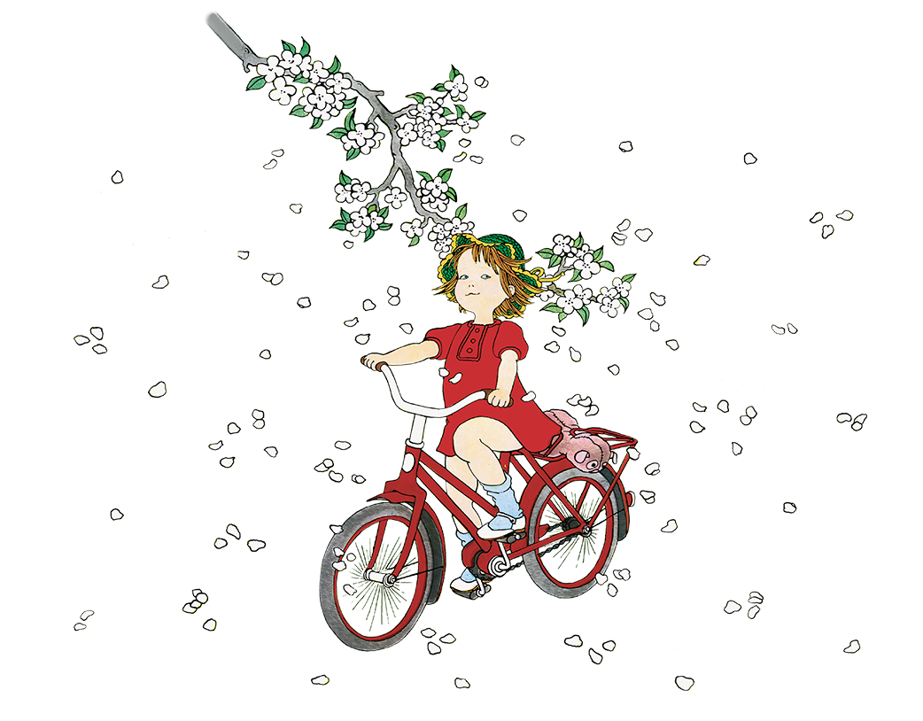 Lotta on bike illlustration